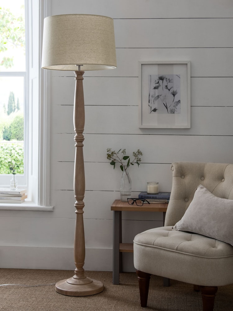 Natural Clifton Wood Floor Lamp - Image 2 of 5