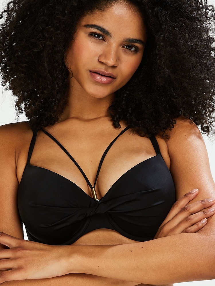 Hunkemöller Black Sunset Dreams Padded Bikini Top - Image 1 of 5