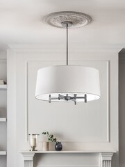 White Carrington 4 Light Chandelier Ceiling Light - Image 2 of 5