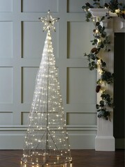 Laura Ashley Silver Elsa LED With Star Christmas Tree - Image 1 of 3