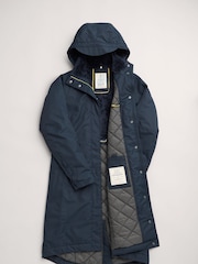 Seasalt Cornwall Blue Dark Petite Waterproof Janelle Coat - Image 4 of 6