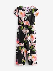 Black Floral Print Jumpsuit (3-16yrs) - Image 6 of 6