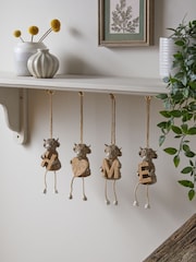 Natural Hamish The Highland Cow Monogram Hanging Decoration - Image 1 of 5