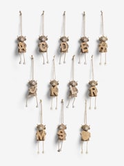 Natural Hamish The Highland Cow Monogram Hanging Decoration - Image 3 of 5