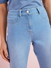 Mid Blue Pedal Pusher Cropped Jeans - Image 4 of 4