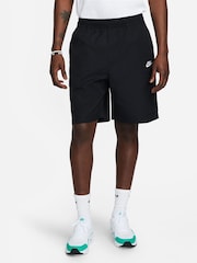 Negro - Pantalón corto tipo cargo de polar de algodón 100 % Club de Nike - Imagen 1 de 27