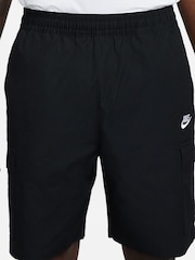 Negro - Pantalón corto tipo cargo de polar de algodón 100 % Club de Nike - Imagen 19 de 27