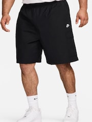 Negro - Pantalón corto tipo cargo de polar de algodón 100 % Club de Nike - Imagen 21 de 27