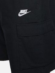 Negro - Pantalón corto tipo cargo de polar de algodón 100 % Club de Nike - Imagen 24 de 27