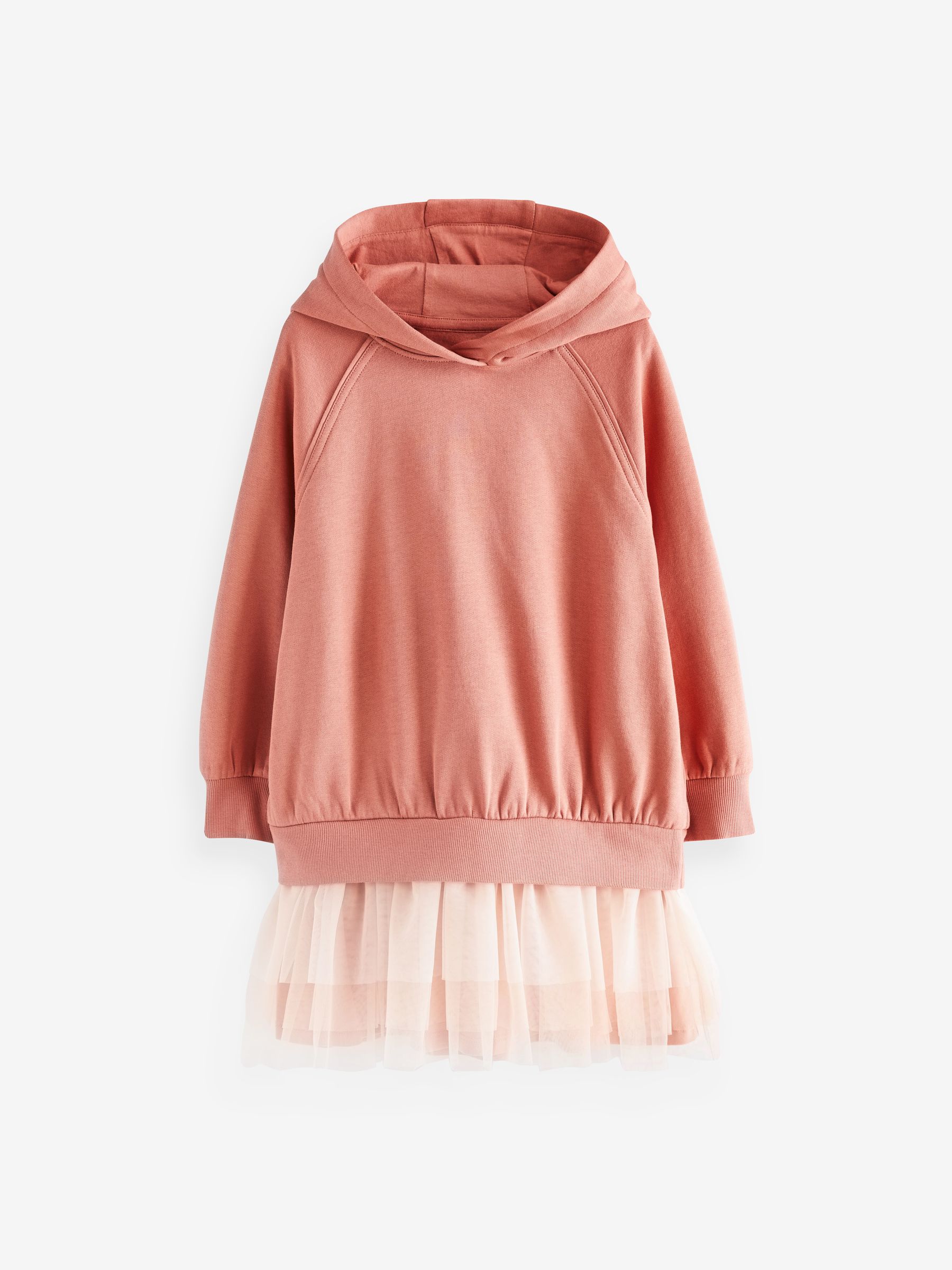 Buy Rust Pink Hoodie Dress With Mesh Skirt 3 16yrs from Next Luxembourg