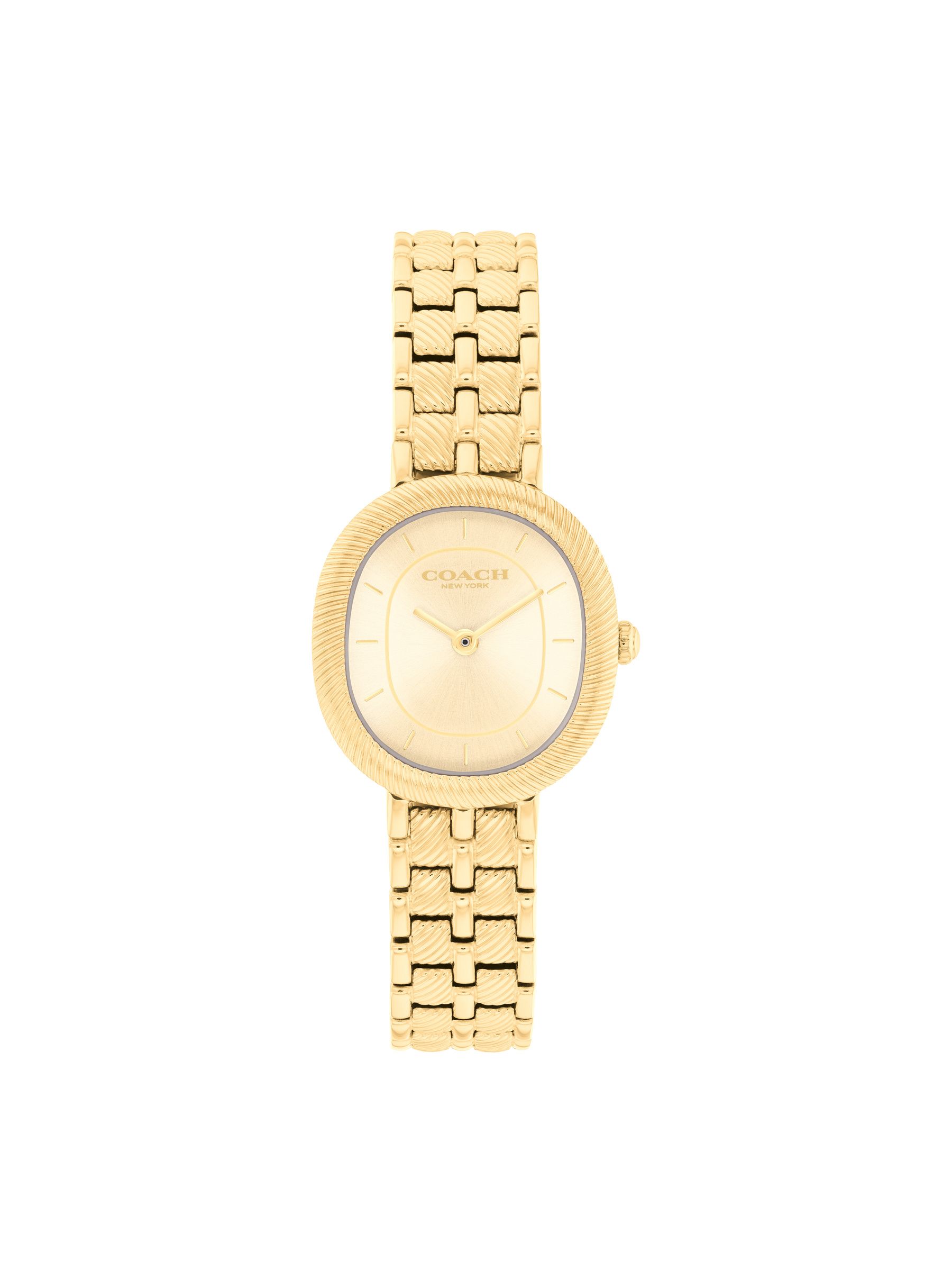 Coach Ladies Harlow Gold Plated Bracelet Watch - Image 3