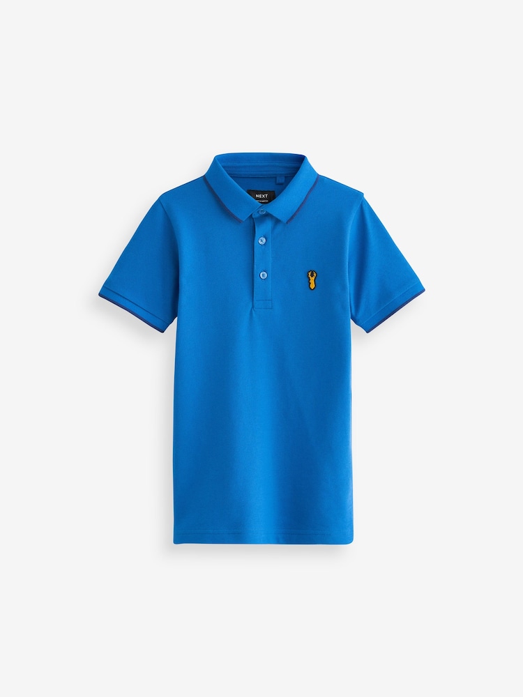 Blue Cobalt Short Sleeve Polo Shirt (3-16yrs) - Image 1 of 1