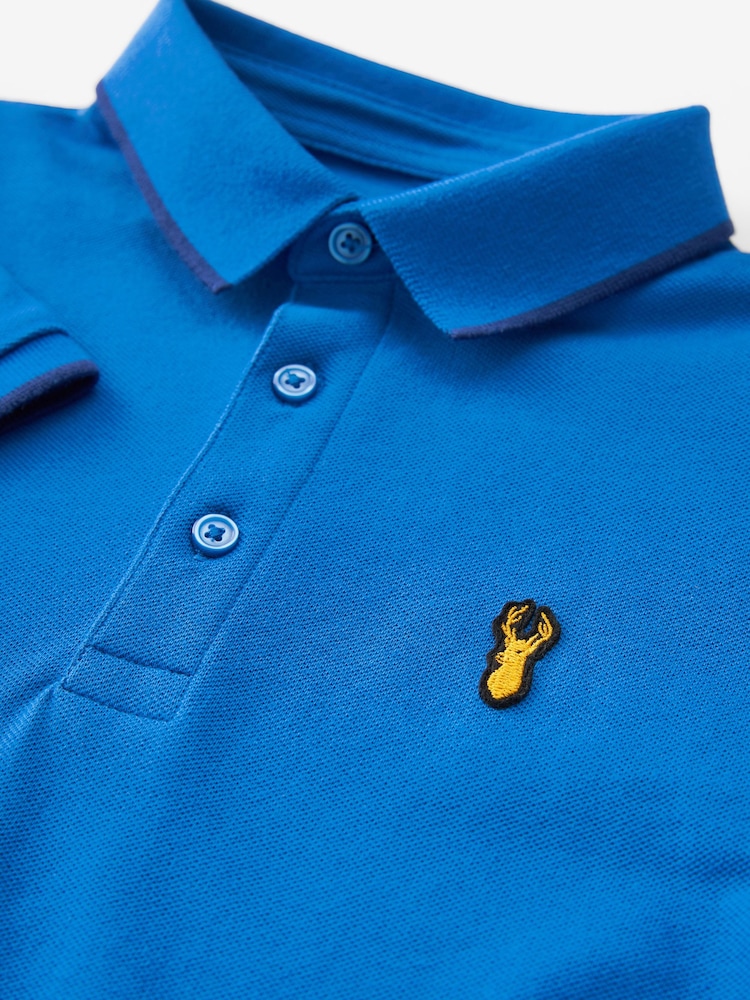 Blue Cobalt Short Sleeve Polo Shirt (3-16yrs) - Image 3 of 3