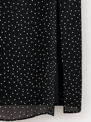 Mango Black Polka Dot Cami Midi Dress - Image 6 of 7
