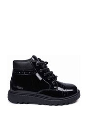 ToeZone Schnürstiefel aus Lackleder, Schwarz - Bild 1 von 5