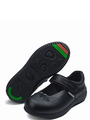 ToeZone Black Single Strap Novelty Bunny School Shoes - Image 2 of 5