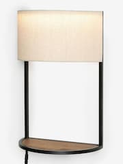 Brown Bronx Plug In Shelf Wall Light - Image 1 of 9