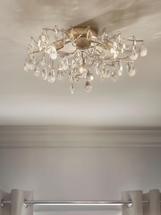 Champagne Gold Eliana 3 Light Flush Ceiling Light - Image 1 of 5