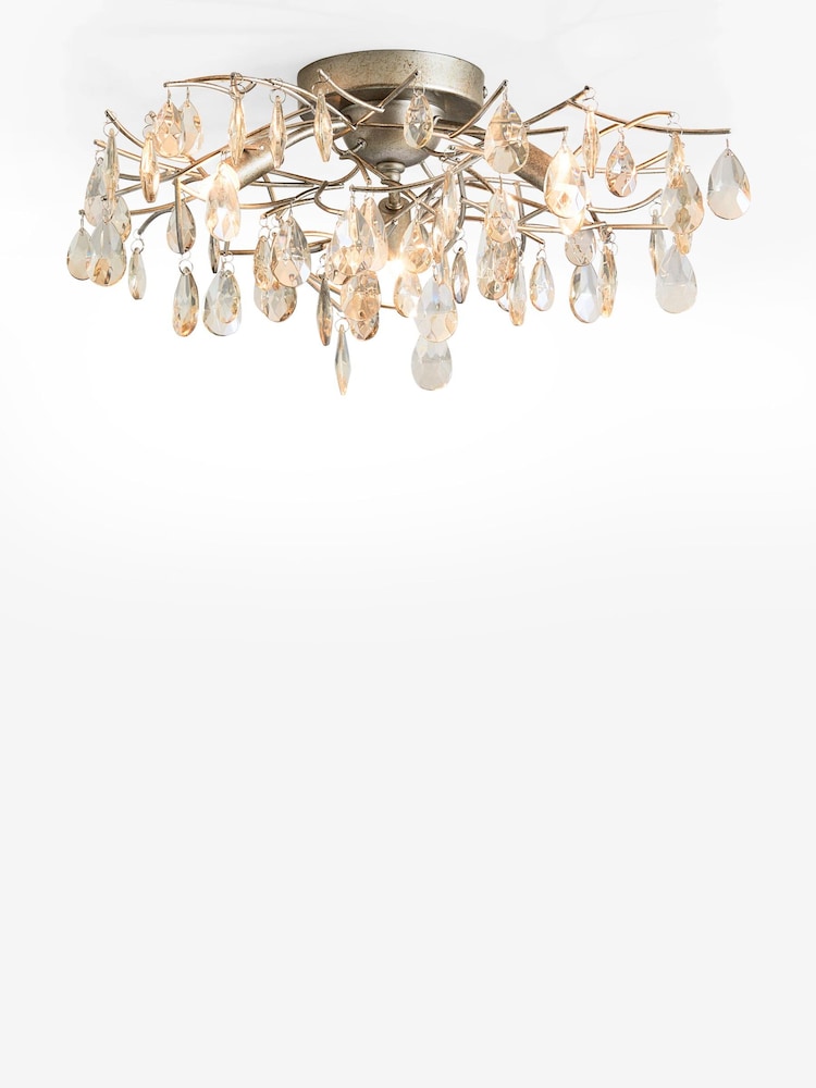 Champagne Gold Eliana 3 Light Flush Ceiling Light - Image 5 of 5