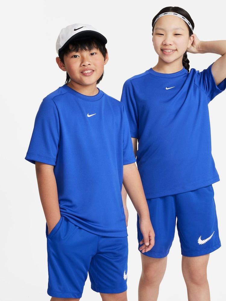 Nike Blue Multi Dri-FIT Short Sleeve T-Shirt - Image 1 of 4
