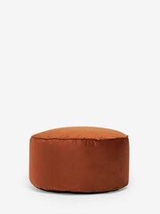 Orange Opulent Velvet Pouffe - Image 2 of 4
