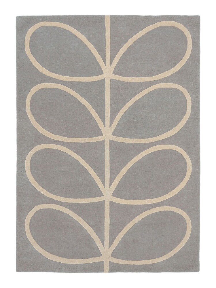 Orla Kiely Grey Giant Linear Stem Rug - Image 2 of 3 Orla Kiely Grey Giant Linear Stem Rug - Image 2 of 3