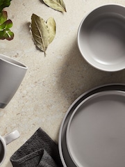 Tower 16 Piece Grey Avena Dinnerware Set - Image 2 of 4
