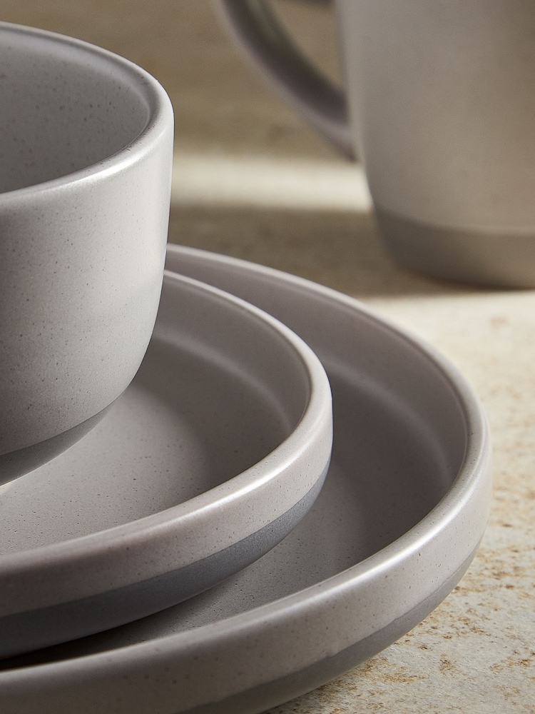 Tower 16 Piece Grey Avena Dinnerware Set - Image 4 of 4