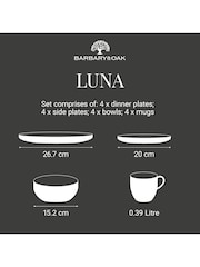 Tower Black Luna 16 Piece Dinnerware Set - Image 1 of 4