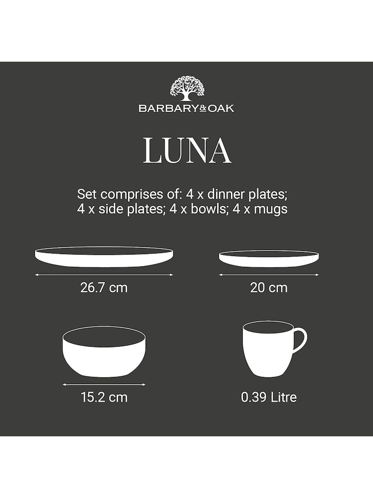 Tower Black Luna 16 Piece Dinnerware Set - Image 1 of 4