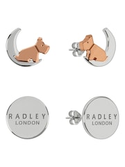 Radley Ladies 18ct Rose Gold And Silver-Plated 'Moon And Stars' Earrings - Image 2 of 3