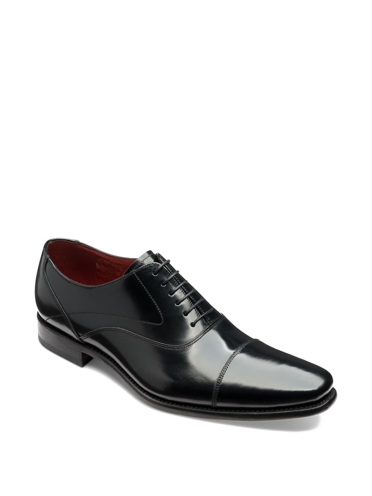 Črni polirani usnjeni oxfordski čevlji Loake Sharp - Slika 2 iz 3