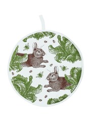 Thornback and Peel Cream Rabbit and Cabbage 100% Cotton Hob Cover - Image 2 of 2