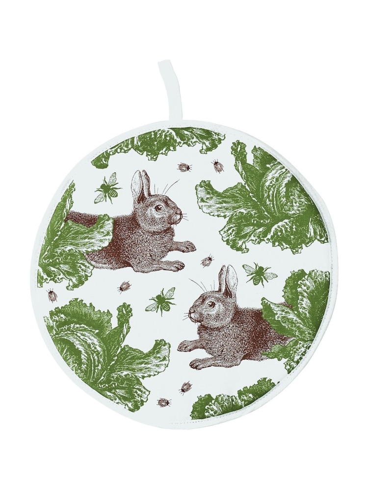 Thornback and Peel Cream Rabbit and Cabbage 100% Cotton Hob Cover - Image 2 of 2