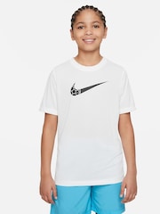 Weiß - Nike Dri-fit Training T-Shirt mit Fußballgrafik - Bild 1 von 4