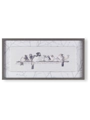 Art For The Home Grey Innocence Birds Framed Floating Canvas - Image 2 of 4