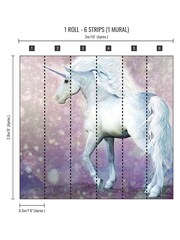 Art For The Home Purple Magical Unicorn 3M Mural - Image 4 of 4