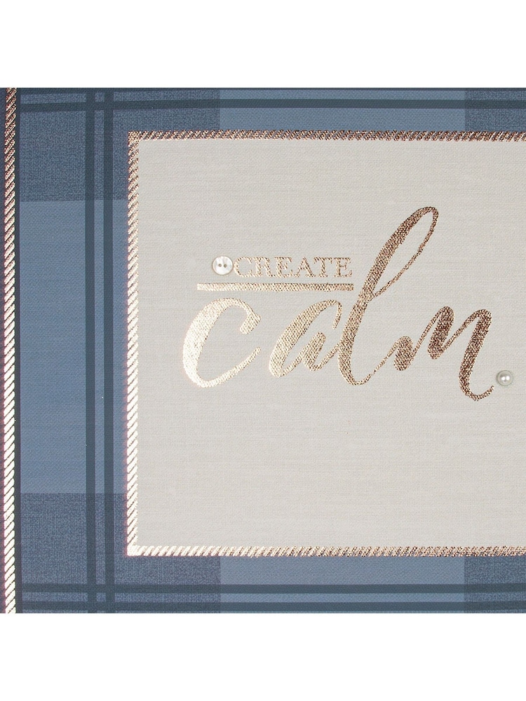 Art For The Home Set of 3 Blue Heritage Tweed Canvases - Image 3 of 3