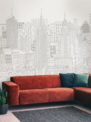 Art For The Home Natural City Sketch 3M Mural - Image 1 of 4