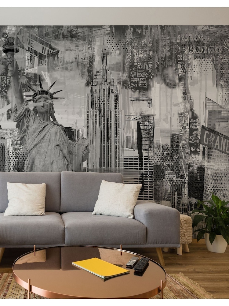 Art For The Home Black NYC 3M Mural - Image 1 of 4