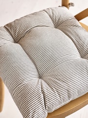 Grey Bronx Stripe Set of 2 Chair Dining Bench and Seat Cushions - Image 2 of 3