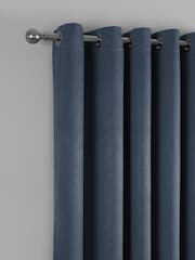 Fusion Strata Room Darkening Woven Pair of Eyelet Curtains - Image 3 of 4