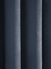 Fusion Strata Room Darkening Woven Pair of Eyelet Curtains - Image 4 of 4
