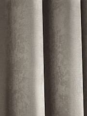 Fusion Natural Strata Room Darkening Woven Pair of Eyelet Curtains - Image 3 of 4