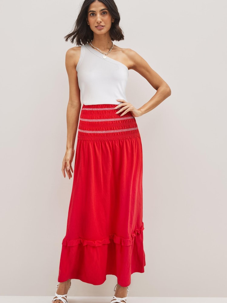 Rot - Kleid aus 100 % Baumwolle mit Multiway-Rock - Bild 2 von 6 Rot - Kleid aus 100 % Baumwolle mit Multiway-Rock - Bild 2 von 6