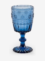 Set of 4 Multi Multi Claro Embossed Wine Glasses - Image 4 of 5