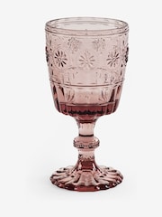 Set of 4 Multi Multi Claro Embossed Wine Glasses - Image 5 of 5