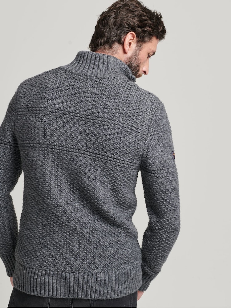 Pull Superdry Jacob avec col boutonné - Image 3 of 5