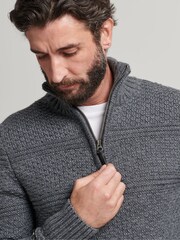 Superdry Grey Jacob Henley Jumper - Image 5 of 5