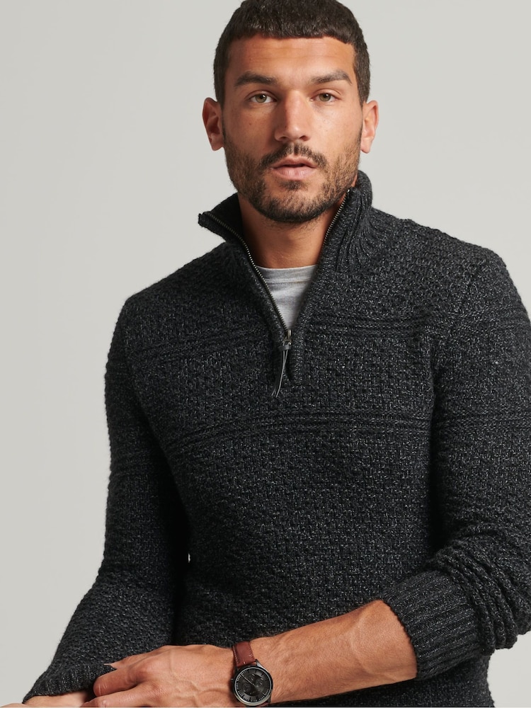 Чорний - Superdry Jacob Хенлі Стрибун (англ. - Image 4 of 6